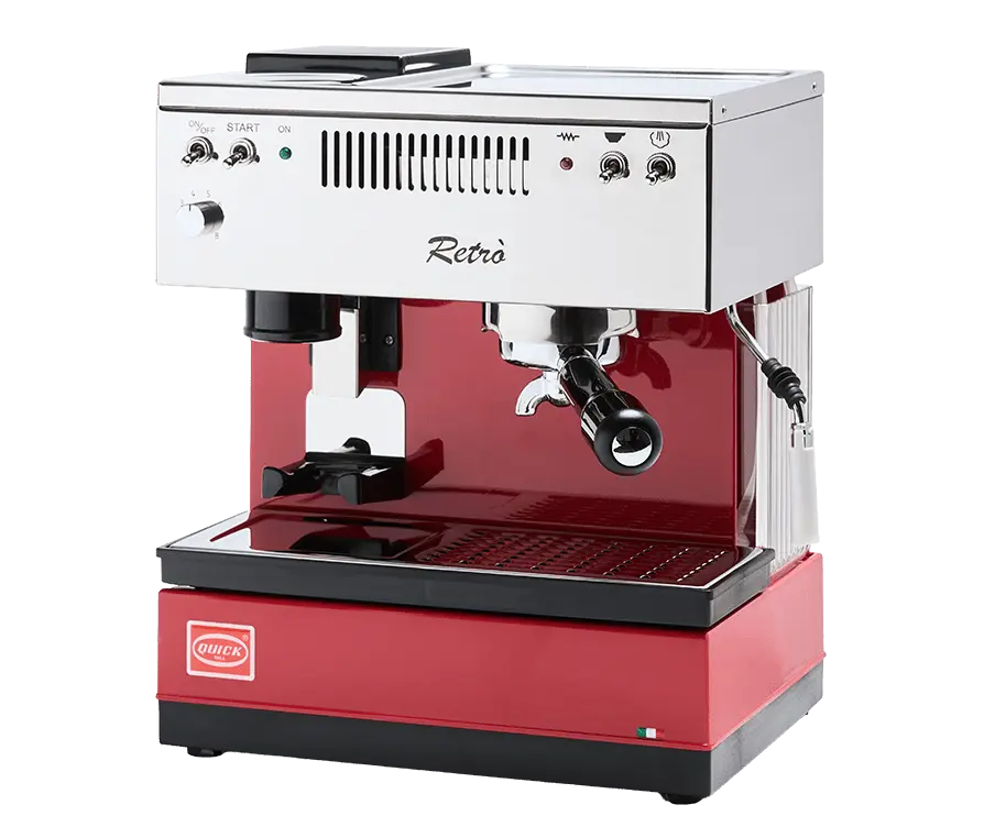 Quick Mill Retrò - Máquina de espresso retro Compacto con molinillo - Barista y Espresso
