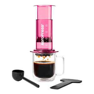 AeroPress rosa transparente