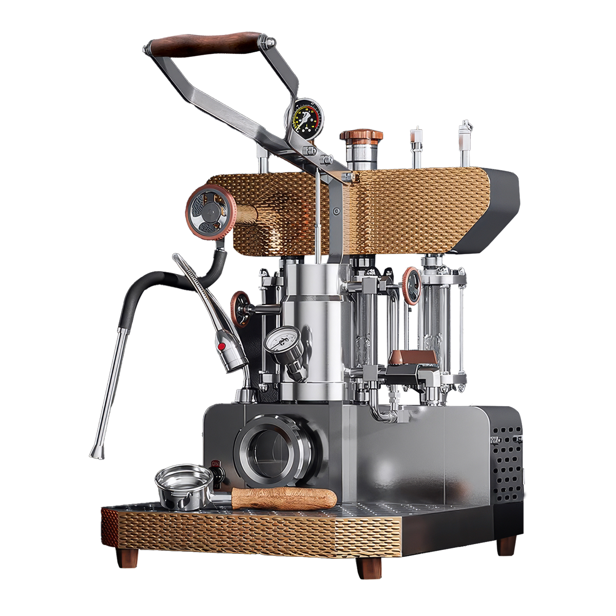 Aleman 6S máquina de palanca de doble caldera insignia | Tecnología de grupo saturado