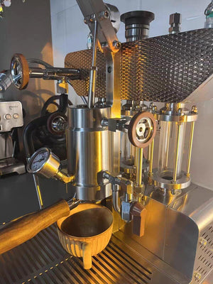 Aleman 6S máquina de palanca de doble caldera insignia | Tecnología de grupo saturado