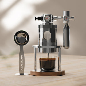 Máquina de espresso neumática alemana | Escritorio de 58 mm accionado por aire