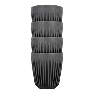 Taza 8oz Carbón 4pcs - Huskee HUSKEE