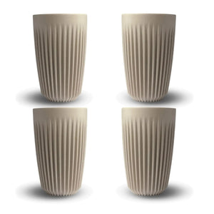 Taza 12oz Natural 4 piezas - Huskee HUSKEE