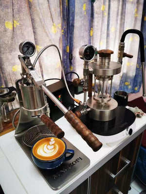 Máquina de espresso Aleman Sniper con palanca manual | Precision Tower en acero inoxidable