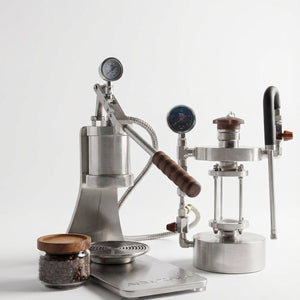Máquina de espresso Aleman Sniper con palanca manual | Precision Tower en acero inoxidable