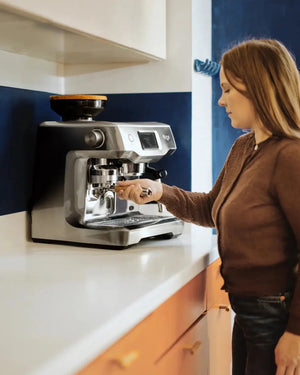 Tapa de madera BAARK – The Bean II para depósito de granos Sage - Barista y Espresso
