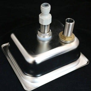 Enjuagador de jarra cuadrado 150mm Spinjet de acero inoxidable para limpieza eficiente de jarras de espresso y accesorios.