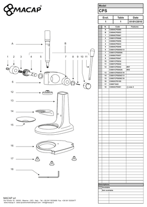 Macap Skruv M7DZ - Reservdel OEM nummer: C0004CPS041