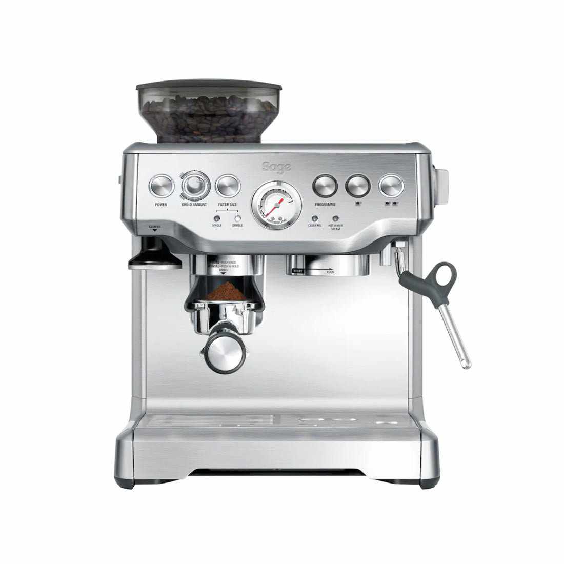  Sage The Barista Express - Máquina de café de grano a taza con  espumador de leche, BES875BKS - Sésamo negro : Hogar y Cocina