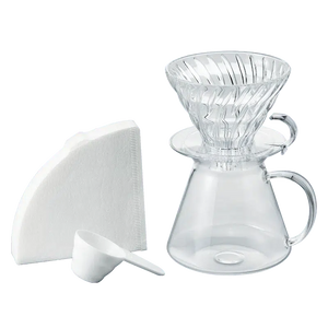 [Simply HARIO Series] V60 Glass Dripper & Server Set - Barista och Espresso