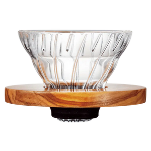 V60 Glass Dripper, Olive Wood - Barista och Espresso
